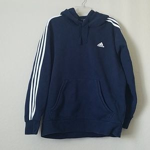 men's adidas essential 3 stripe pullover hoodie